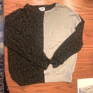 LNA Leopard Print Daryl Sweatshirt